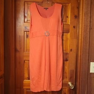Parkhurst 2 pc SzLg Tangerine sweater dress & jacket.